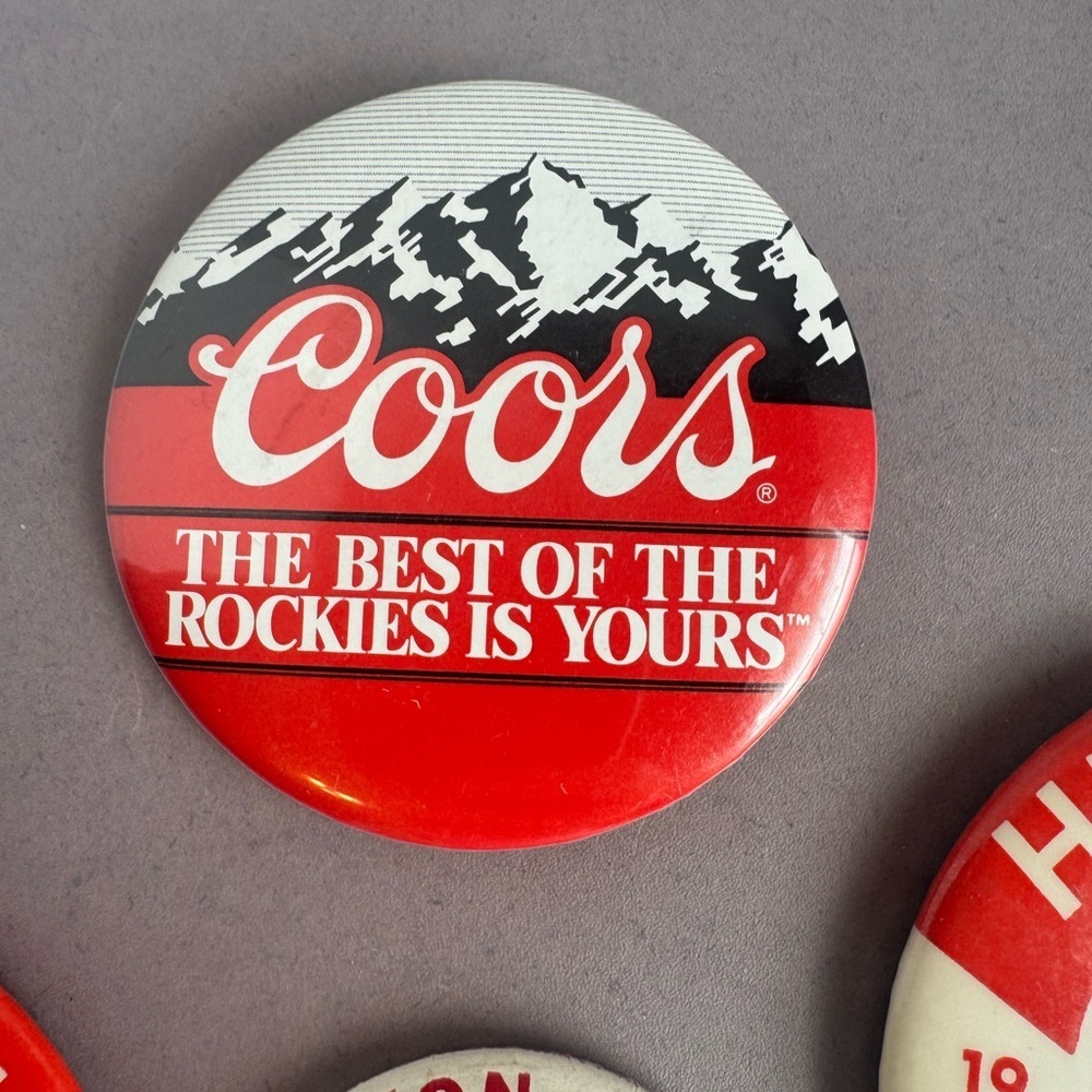 Vintage Political and Coors Button Set - Picture 3 of 4